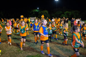 Crowd of players at Waterfront Callan Park