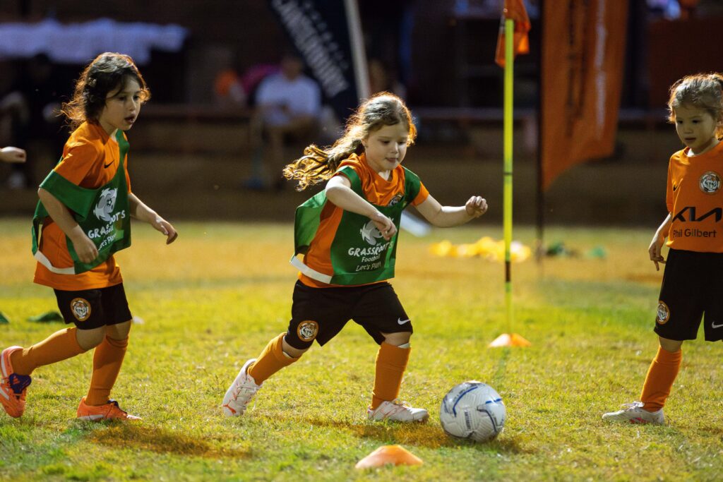 BDFC Girls playing at the Grassroots Football Festival